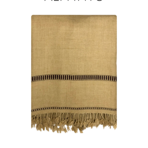 Shah-e-Midhat Warm Taupe Blended Wool Shawl for Men