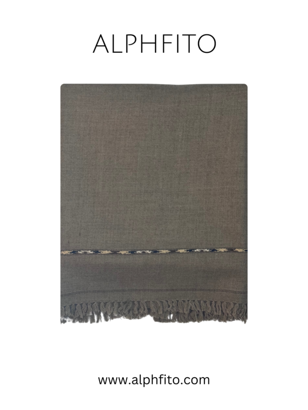 Shah-e-Jadid Olive Grey Pashmina Shawl