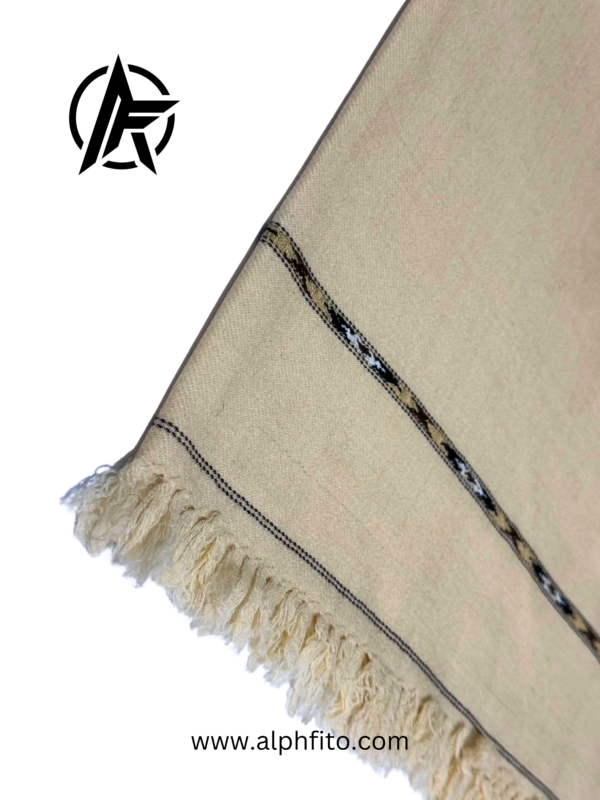 Shah-e-Nur – Light Beige Pashmina Shawl - Image 3